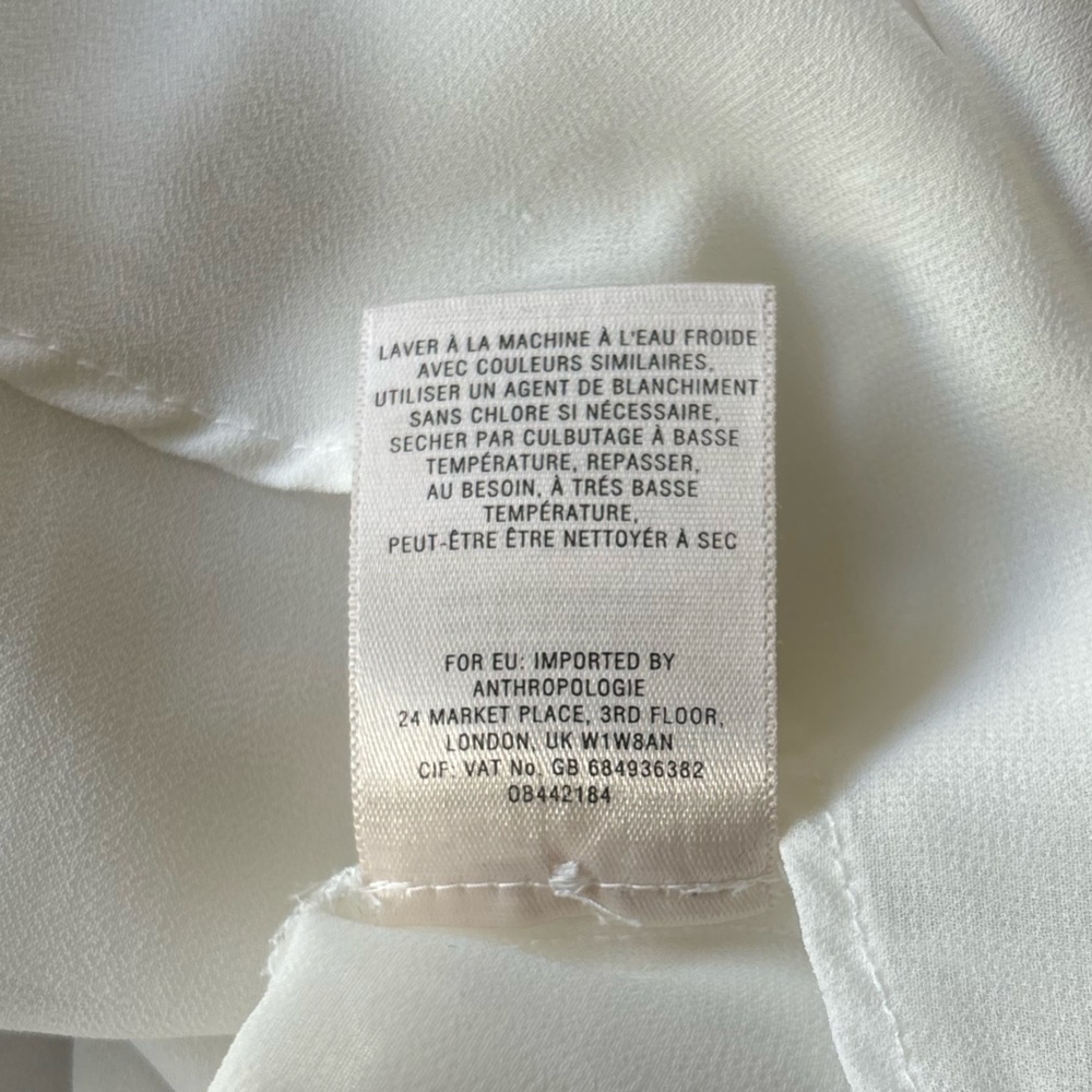 Anthropologie White Sheer Shirt - Picture 10 of 10